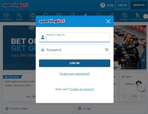 sportingbet login in